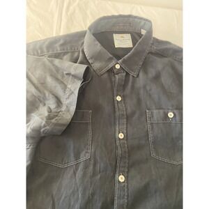 Men's Tommy Bahama Jeans Island Crafted Black Short Sleeve Shirt-Size XL